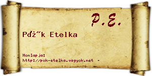 Pók Etelka névjegykártya